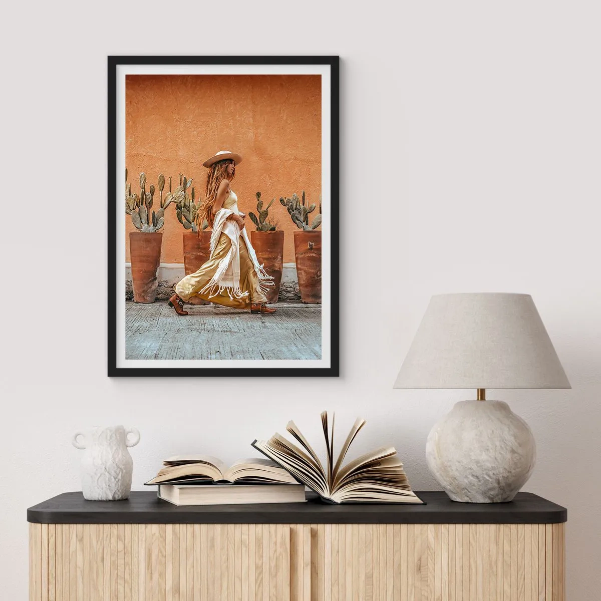 Poster in black frame - Hippie Style - 70x100 cm