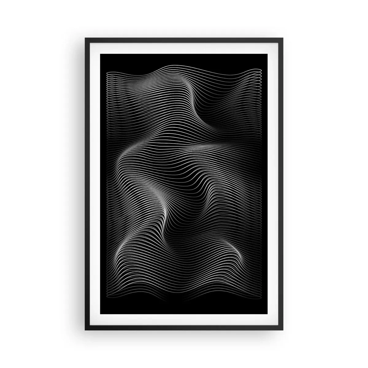 Poster in black frame - Dance of the Light in Space - 61x91 cm