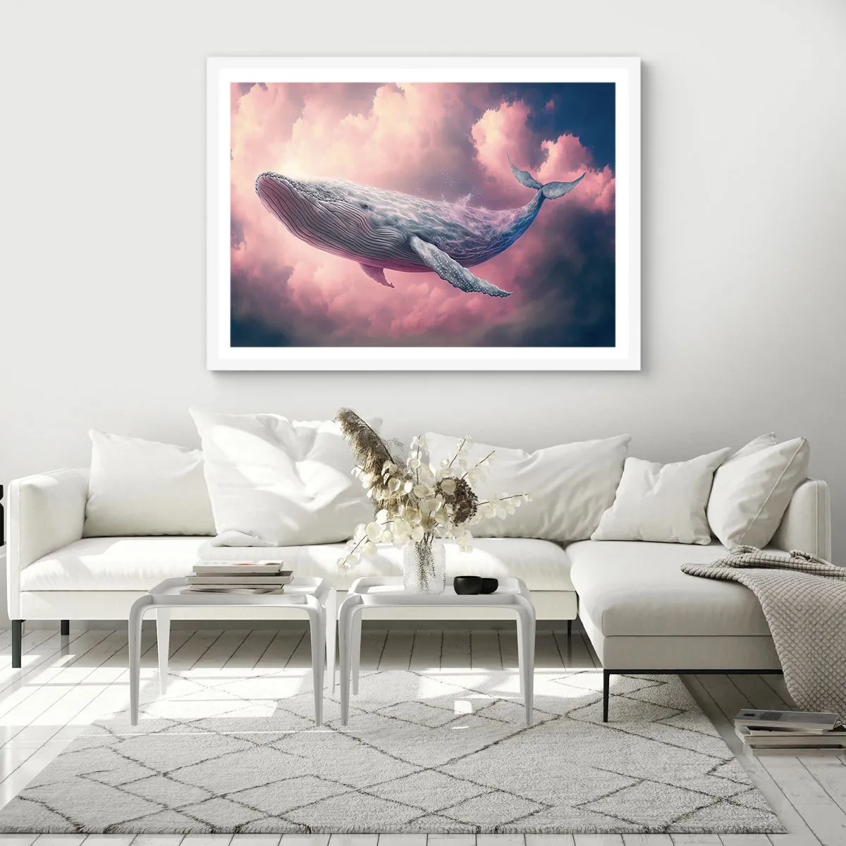 Poster in white frmae - Rub Your Eyes - 50x40 cm