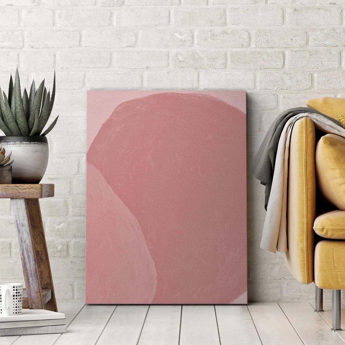 Canvas picture - Organic Composition In Pink - 55x100 cm