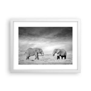 Poster in white frmae - Grey Is Beautiful - 40x30 cm