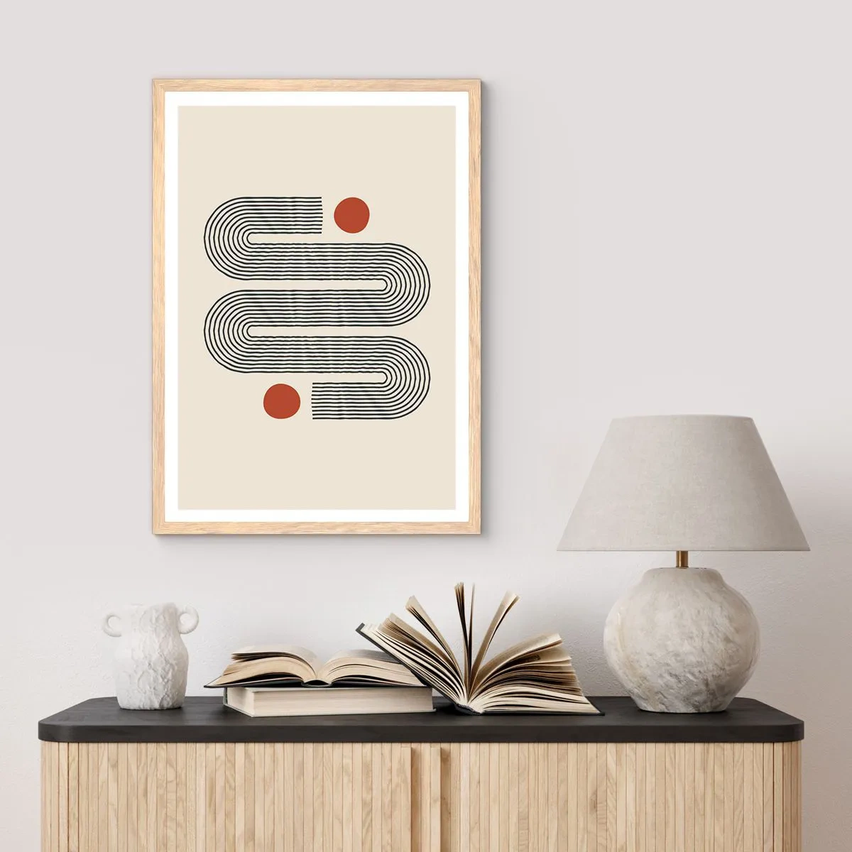 Poster in light oak frame - From Beginning till the End - 40x50 cm