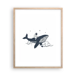 Poster in light oak frame - Space Adventure - 40x50 cm
