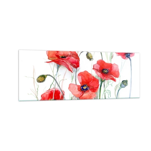 Glass picture - Polish Flowers - 140x50 cm