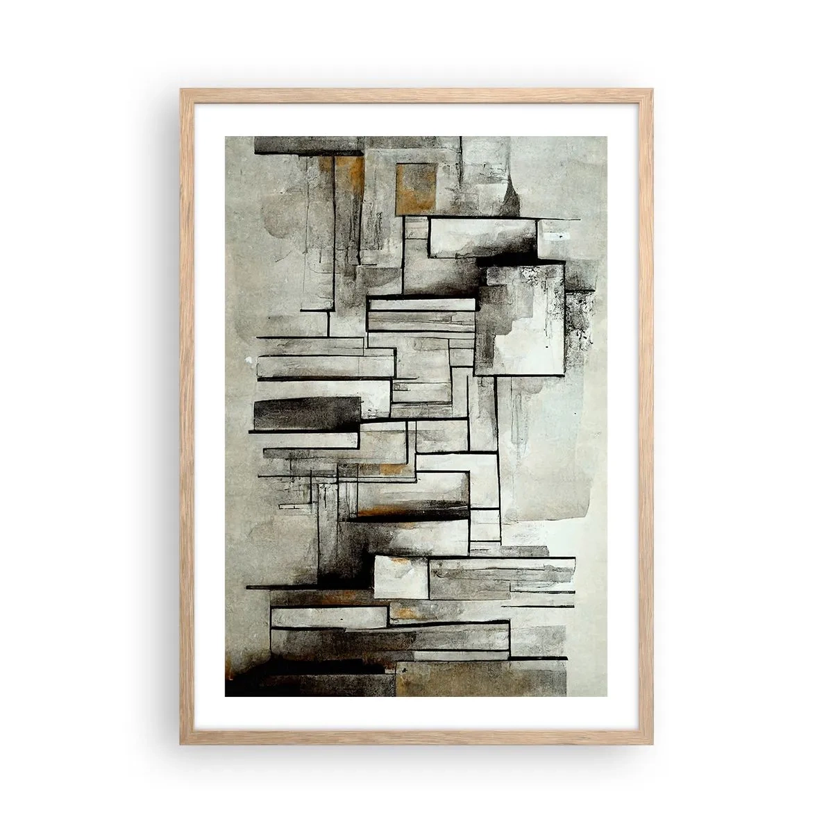 Poster in light oak frame - Power of Simplicity - 50x70 cm
