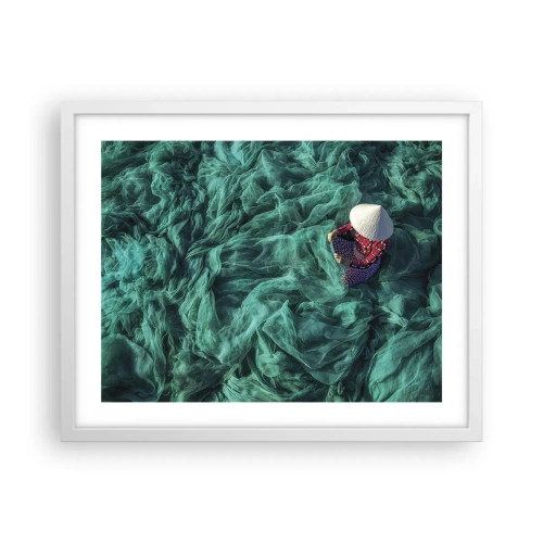 Poster in white frmae - In the Sea of Nets - 50x40 cm