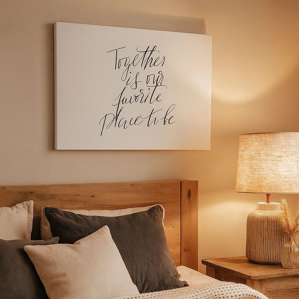 Canvas picture - Typographic inscription in an elegant style on a white background - 70x50cm - Do You Also Feel This? - Modern wall decoration for the living room and bedroom ARTTOR