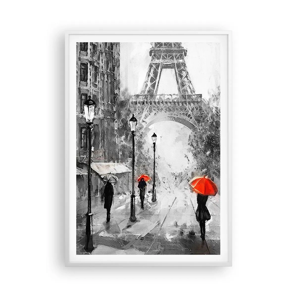 Poster in white frmae - All Roads Lead to Her - 70x100 cm