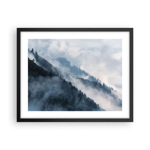 Poster in black frame - Mysticism of the Mountains - 50x40 cm