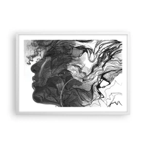 Poster in white frmae - Wrapped up in Dreams - 70x50 cm