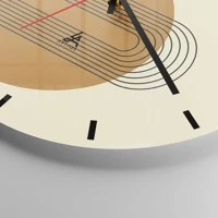 Clock face with lines
