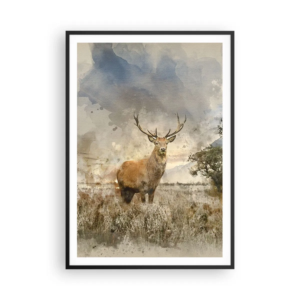 Poster in black frame - Dignity - Strength - Majesty - 70x100 cm