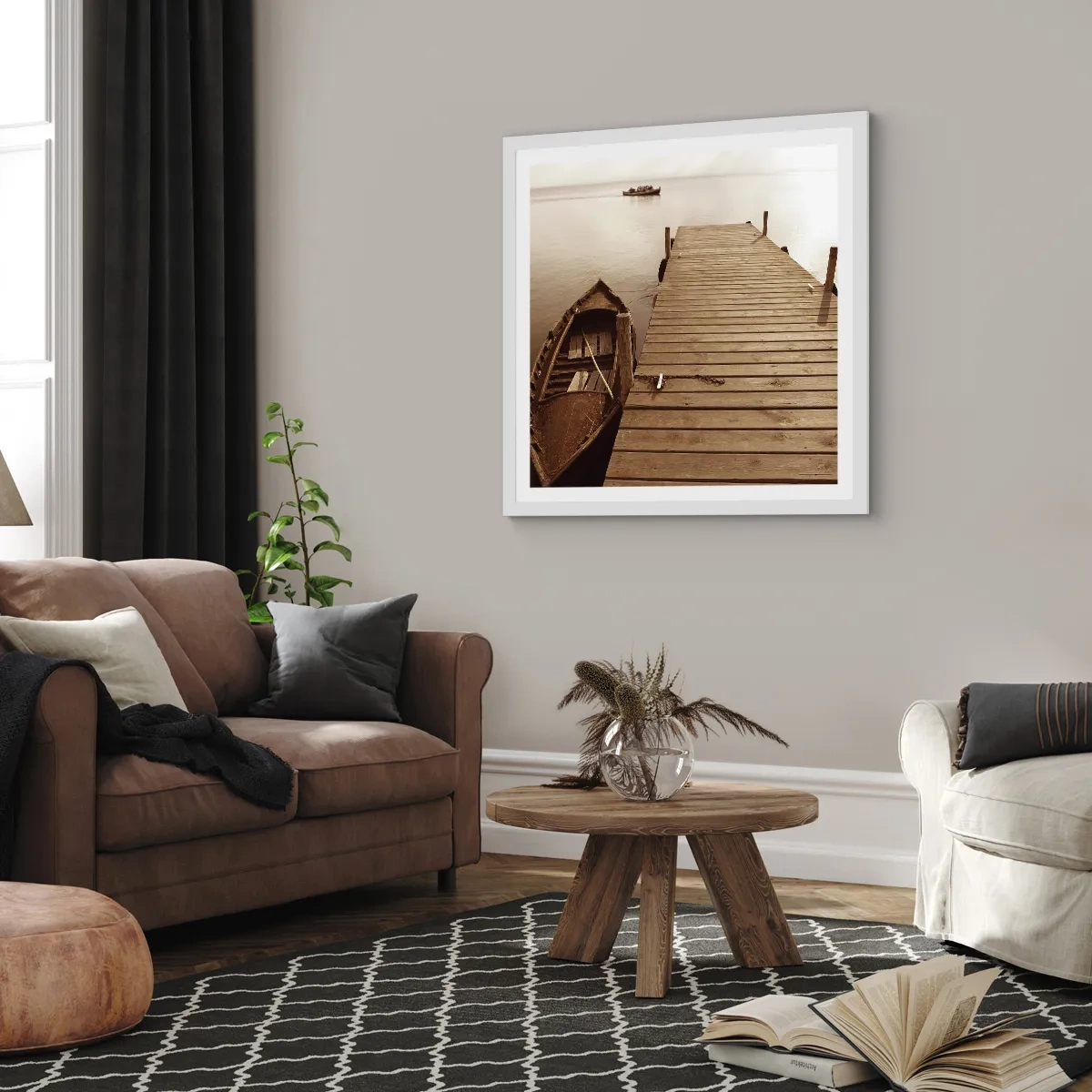 Poster in white frmae - Great Calm - 40x40 cm