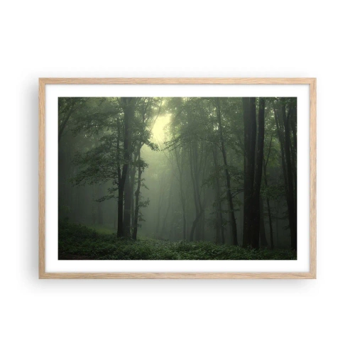 Poster in light oak frame - Before It Wakes Up - 70x50 cm