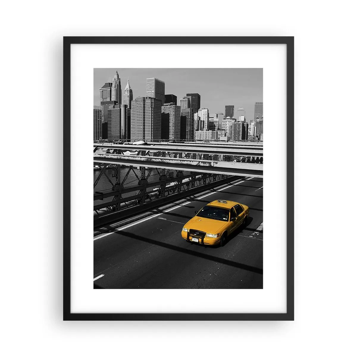 Poster in black frame - Colour of a Big City - 40x50 cm