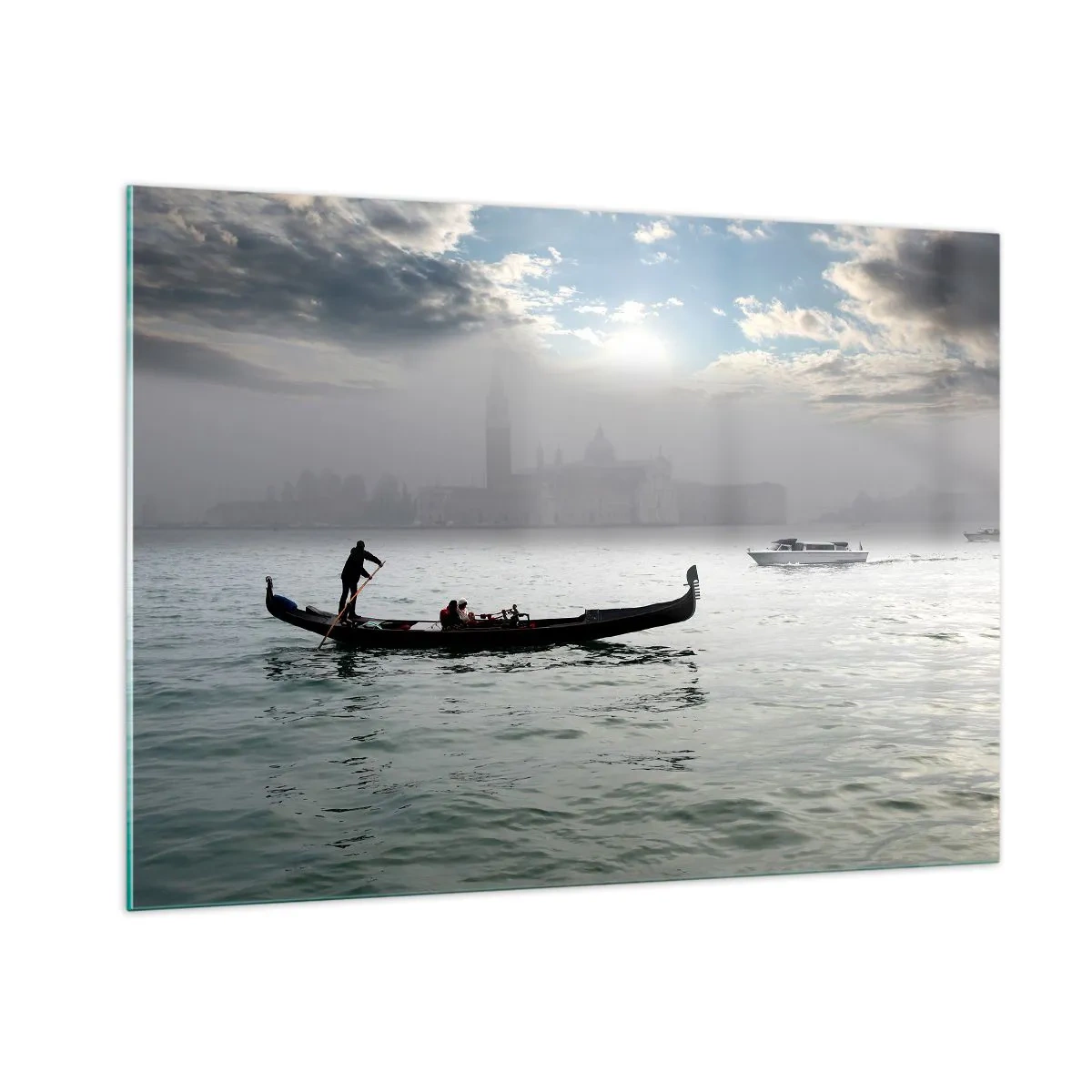 Glass picture - Fairytale City from Water and Fog - 100x70 cm