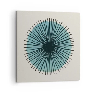 Canvas picture - Rays on Blue - 50x50 cm