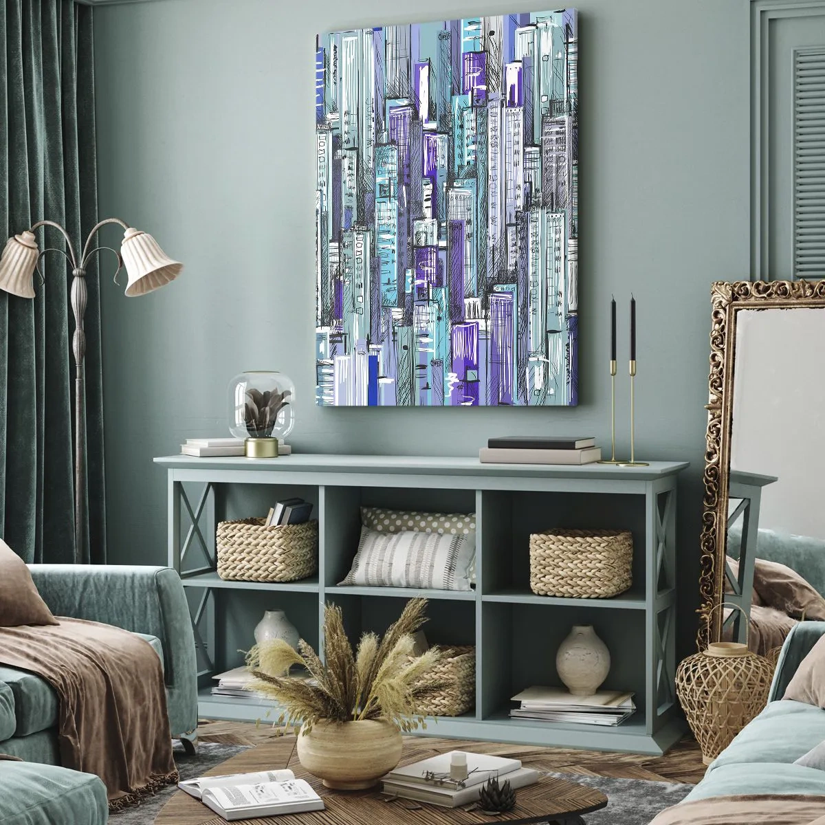 Canvas picture - Blue as the Sky - 50x70 cm