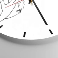 Clock face with lines