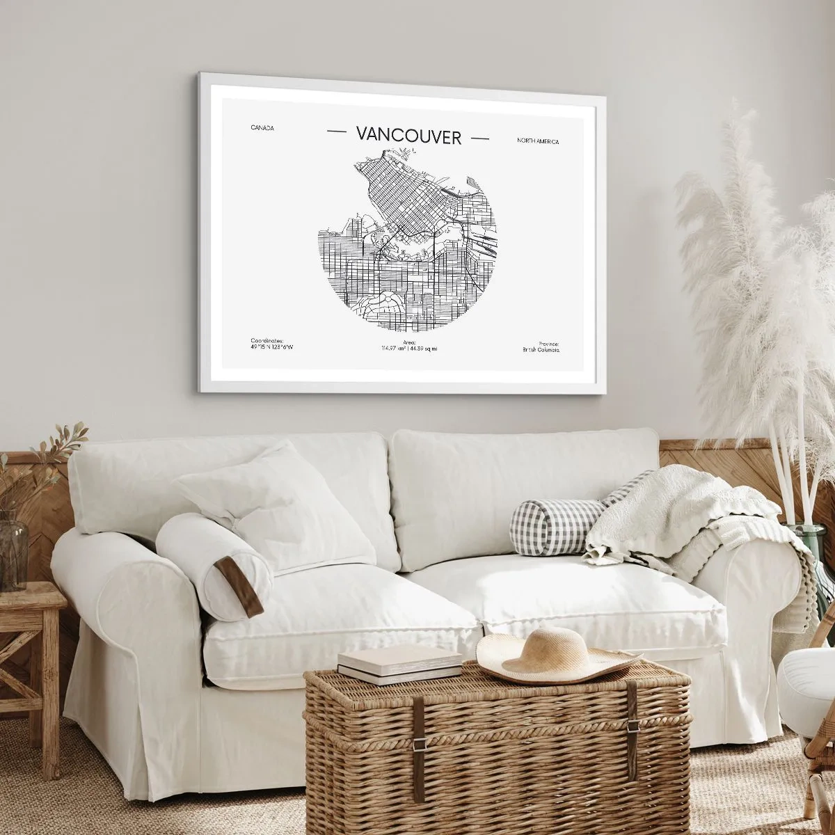 Poster in white frmae - Anatomy of Vancouver - 91x61 cm