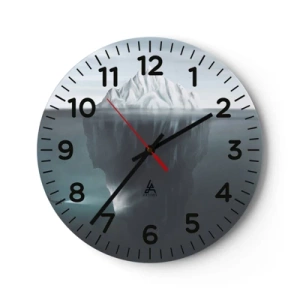 Wall clock - Clock on glass - Underwater Secret - 30x30 cm