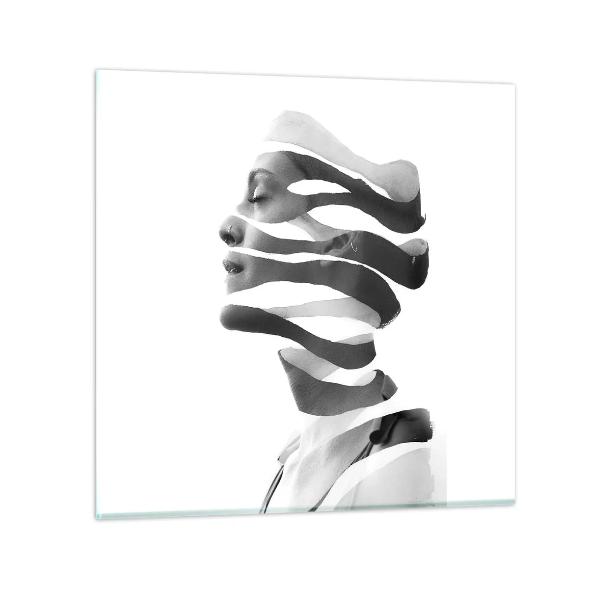 Glass picture - Surrealistic Portrait - 60x60 cm