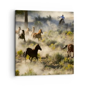 Canvas picture - Rivalry - Freedom or Man Power? - 70x70 cm