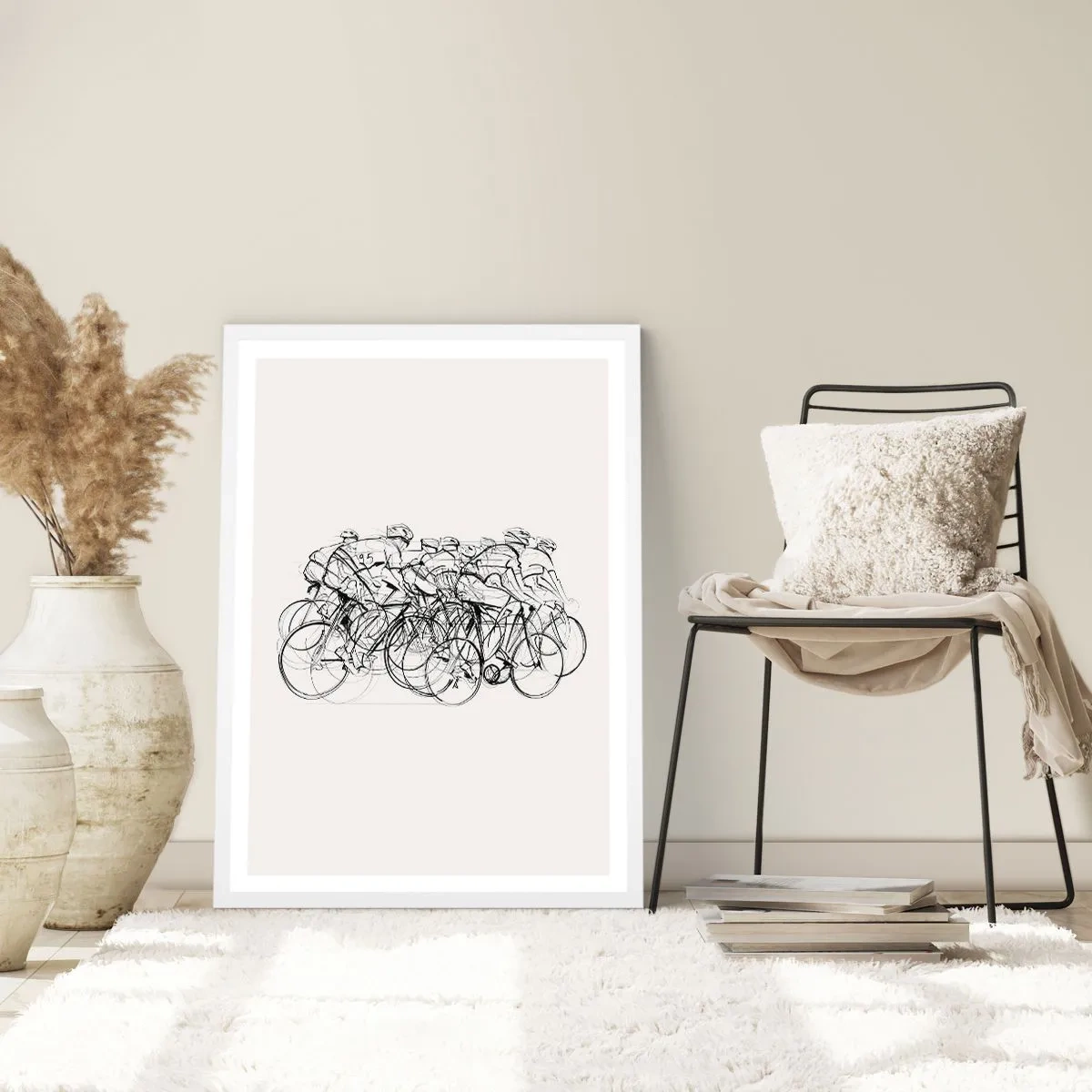 Poster in white frmae - Together as a Team - 30x40 cm