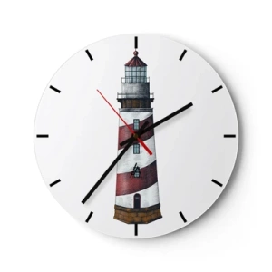 Wall clock - Clock on glass - Always on Guard - 40x40 cm