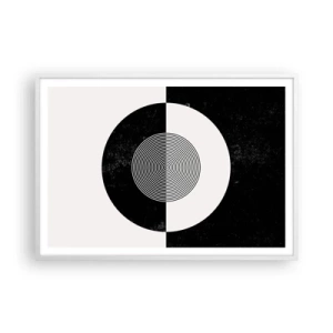 Poster in white frmae - Harmony in Black and White - 100x70 cm
