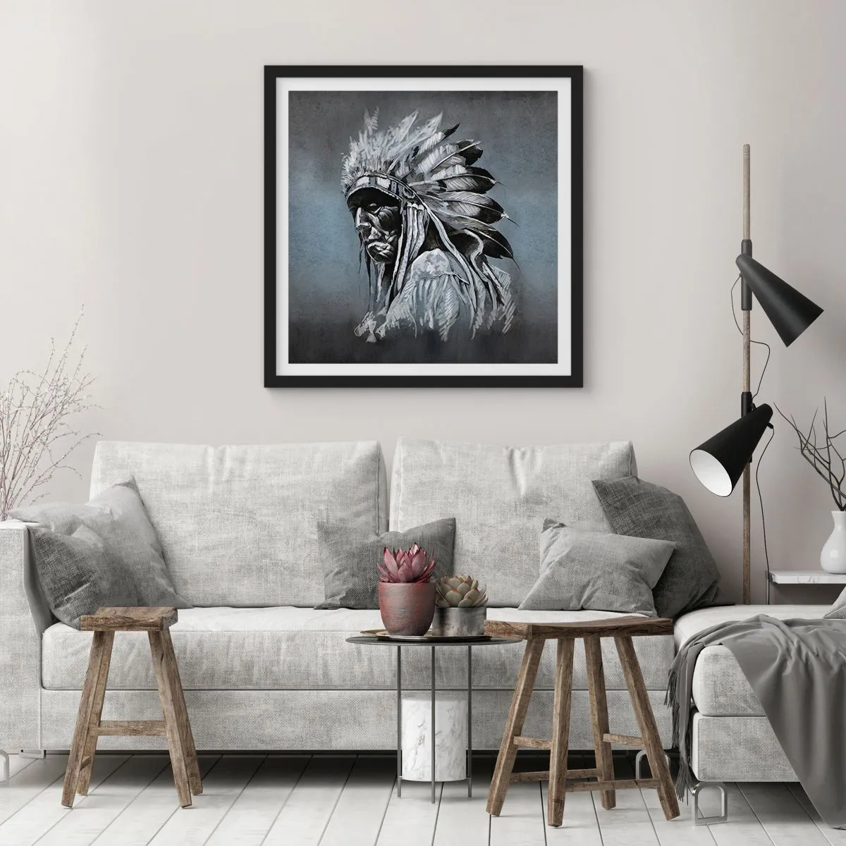 Poster in black frame - Return to the Roots - 40x40 cm