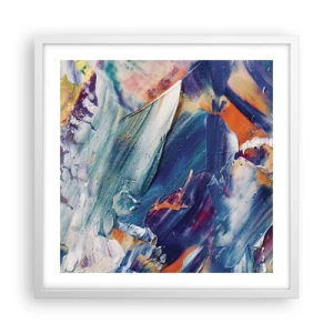 Poster in white frmae - Whirlwind of Colour - 50x50 cm