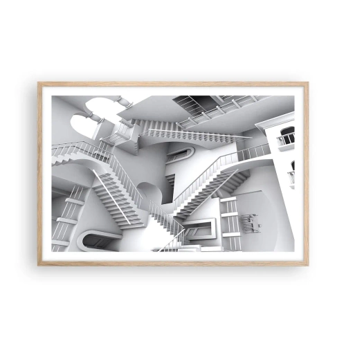Poster in light oak frame - Paradoxes of Space - 91x61 cm