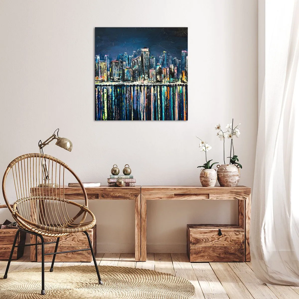 Canvas picture - Cascade Of Lights - 40x40 cm