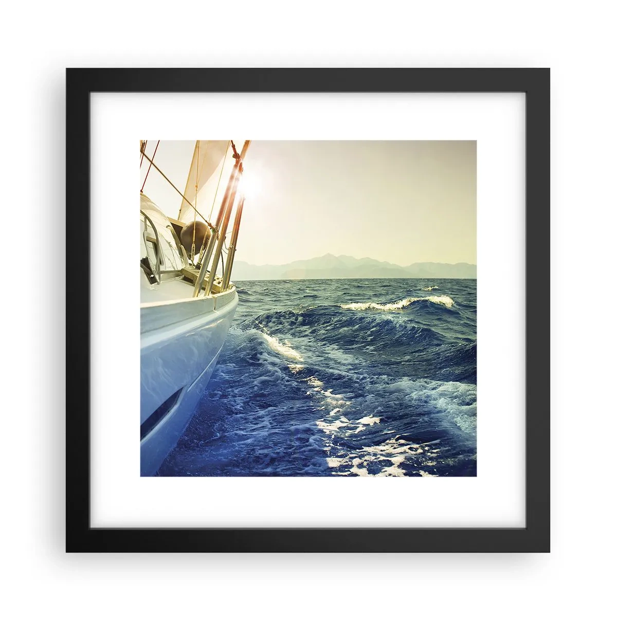 Poster in black frame - In Search of Adventure - 30x30 cm