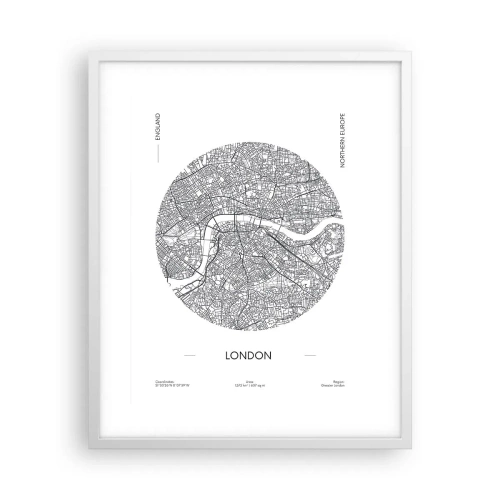 Poster in white frmae - Anatomy of London - 40x50 cm