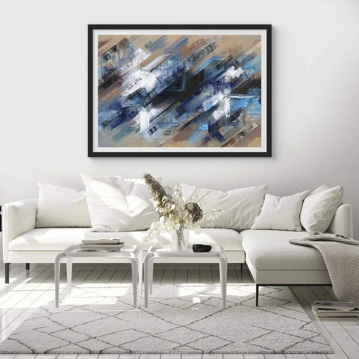 Poster in black frame - On the Blue Slant - 50x40 cm