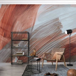 Photo Wallpaper Premium Sand - Autumnal and Windy Abstract - Piece, Chaos, Minimalism - 300x210 cm