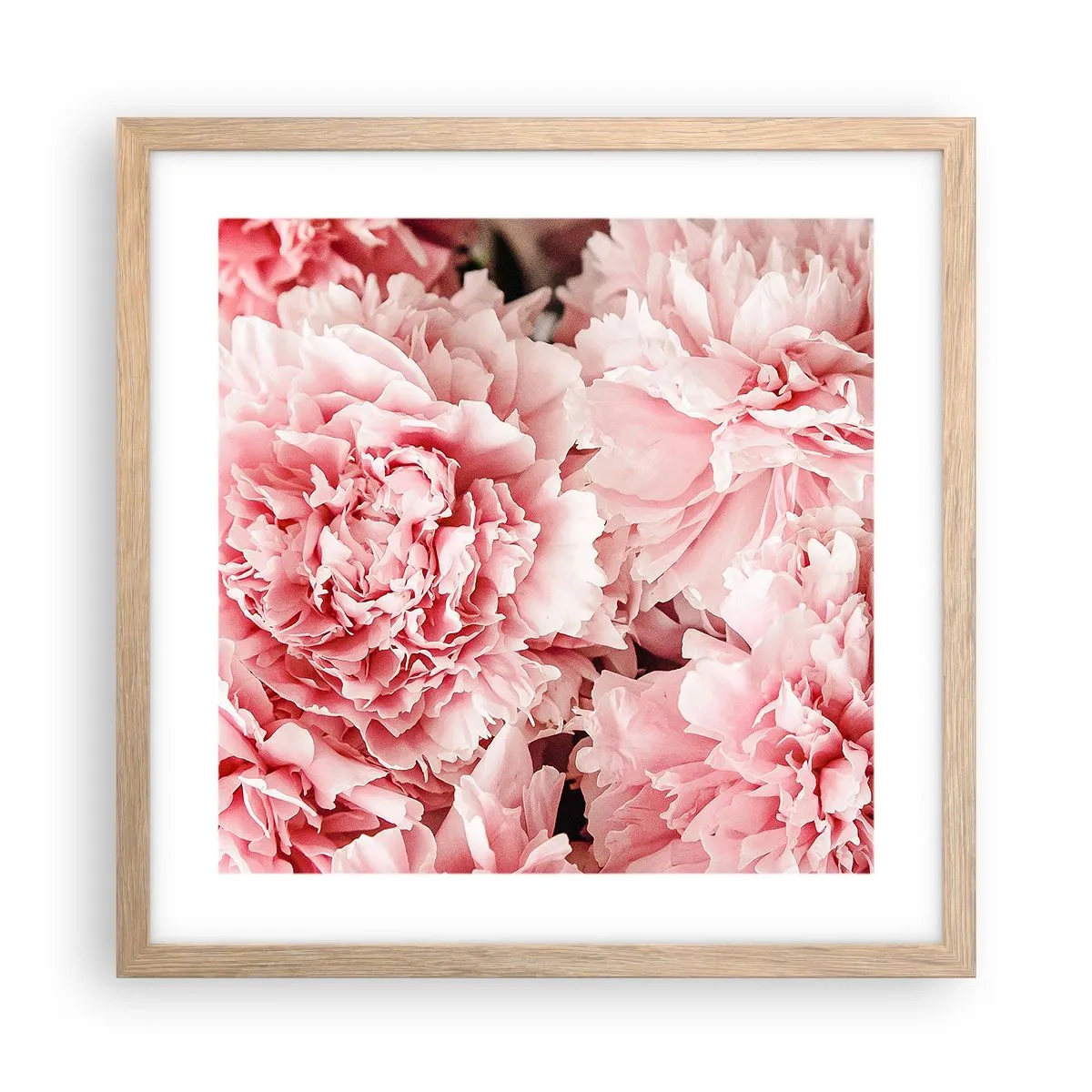 Poster in light oak frame - Pink Dreams - 40x40 cm