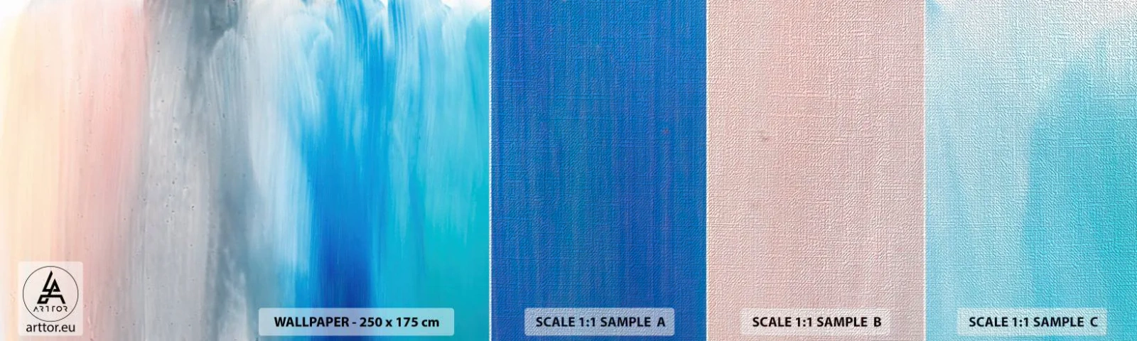 Photo Wallpaper Sample Premium Canvas - Elements: Air - Abstraction, Piece, Pastel - 100x30 cm