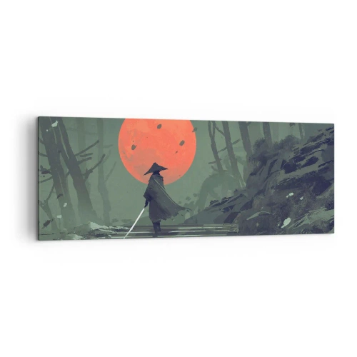 Canvas picture - Red Moon Warrior - 140x50 cm