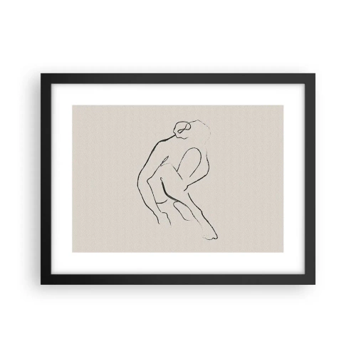 Poster in black frame - Intimate Sketch - 40x30 cm