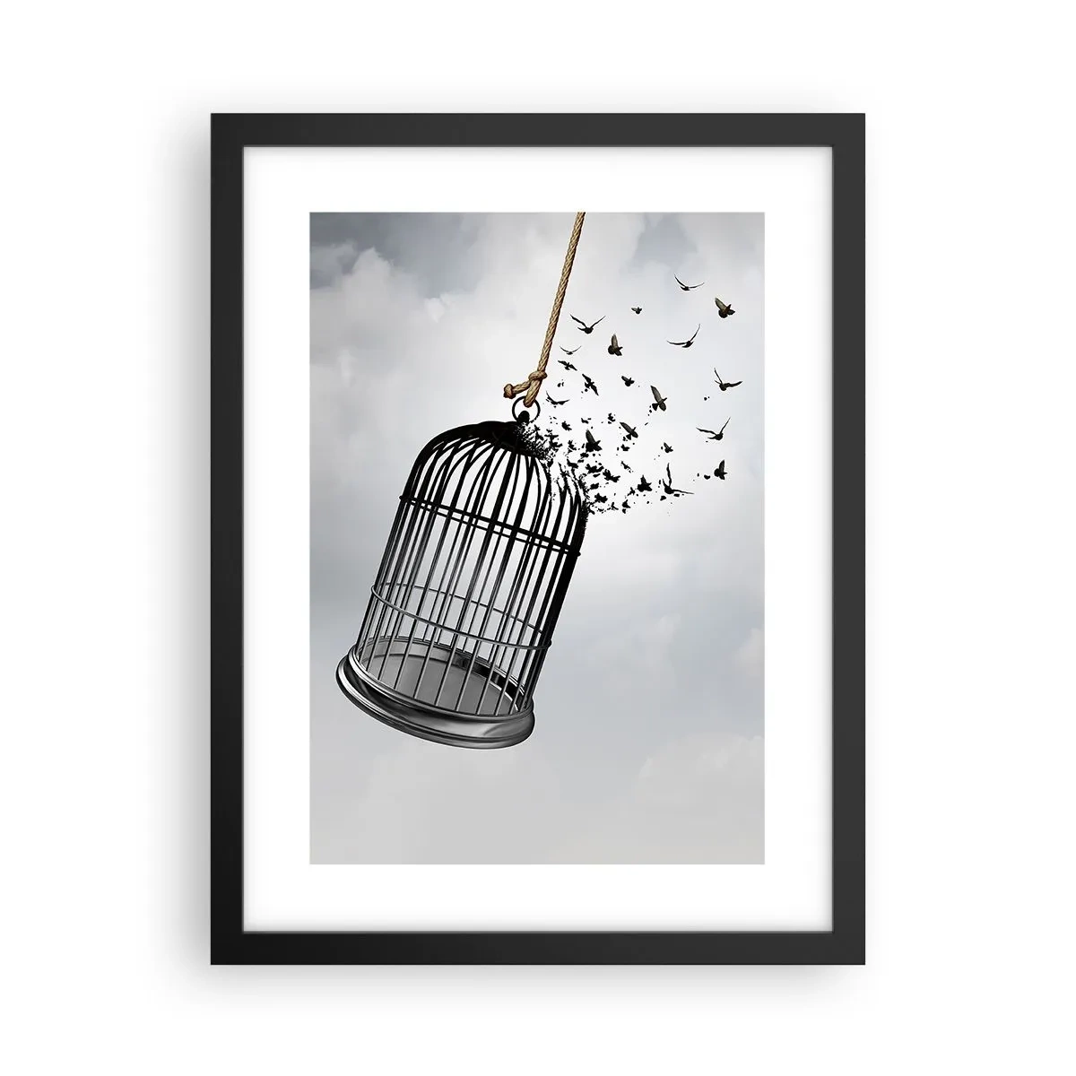 Poster in black frame - Faith…Hope…Freedom! - 30x40 cm