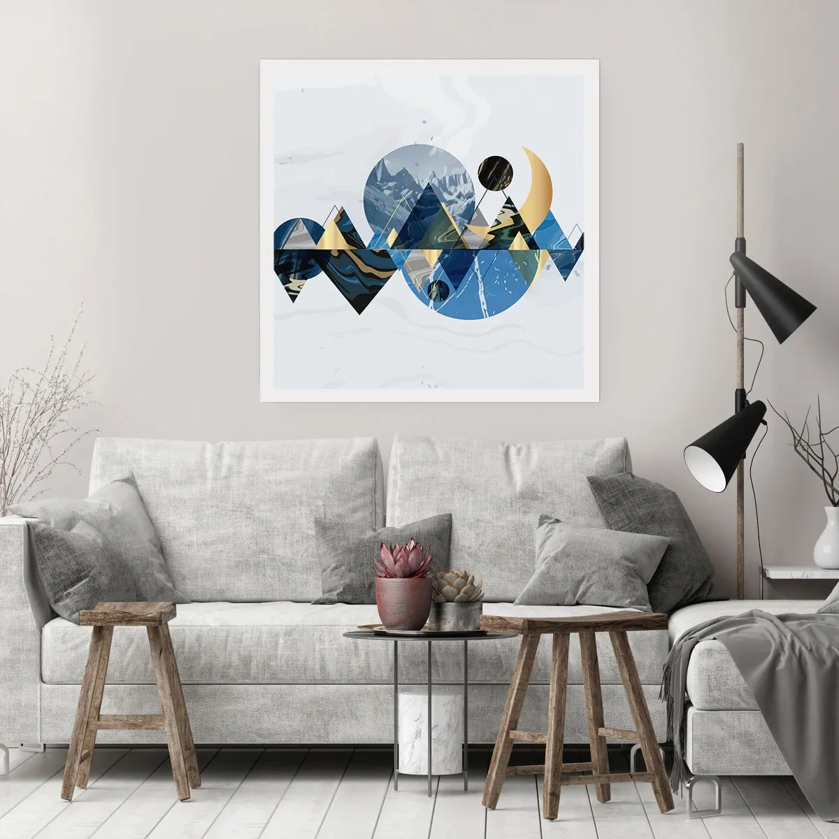 Poster - Geometrical Landscape - 40x40 cm