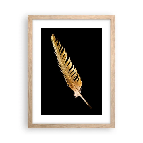 Poster in light oak frame - High-Class Feather - 30x40 cm