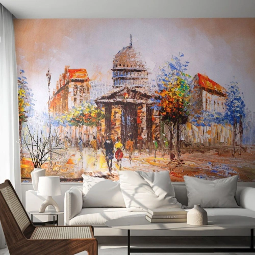 Photo Wallpaper Premium Sand - Parisian Walk - Architecture, City, France - 400x280 cm