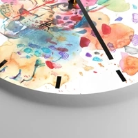 Clock face with lines