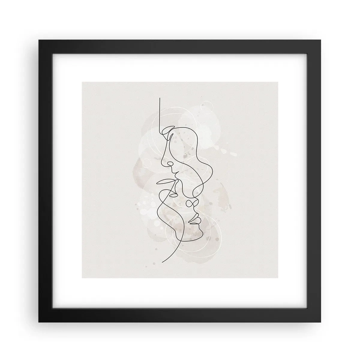 Poster in black frame - Tangled up in an Embrace - 30x30 cm