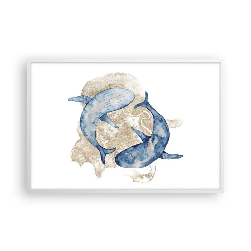 Poster in white frmae - Frendship or Love? - 91x61 cm