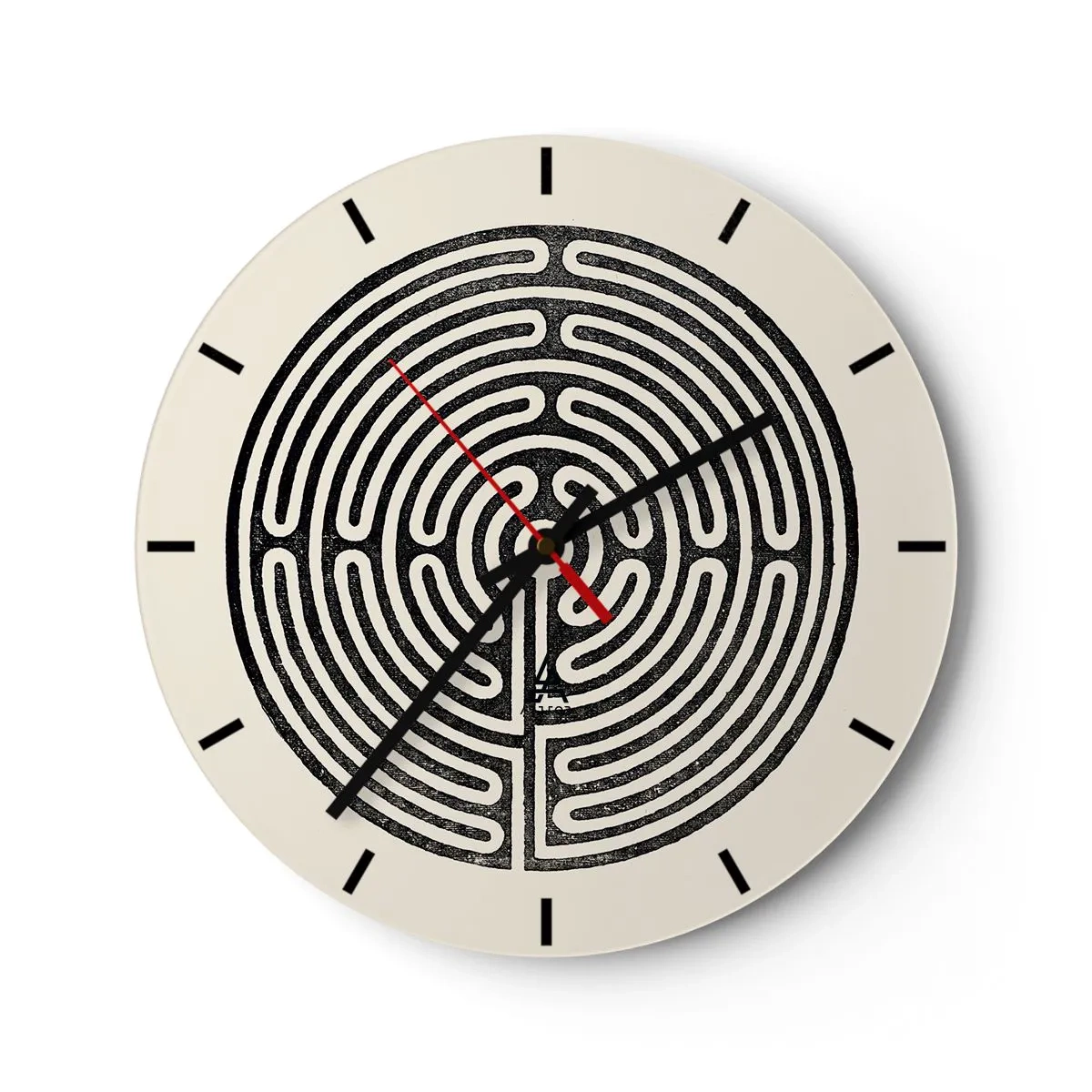 Wall clock - Clock on glass - Mysterious Order - 40x40 cm